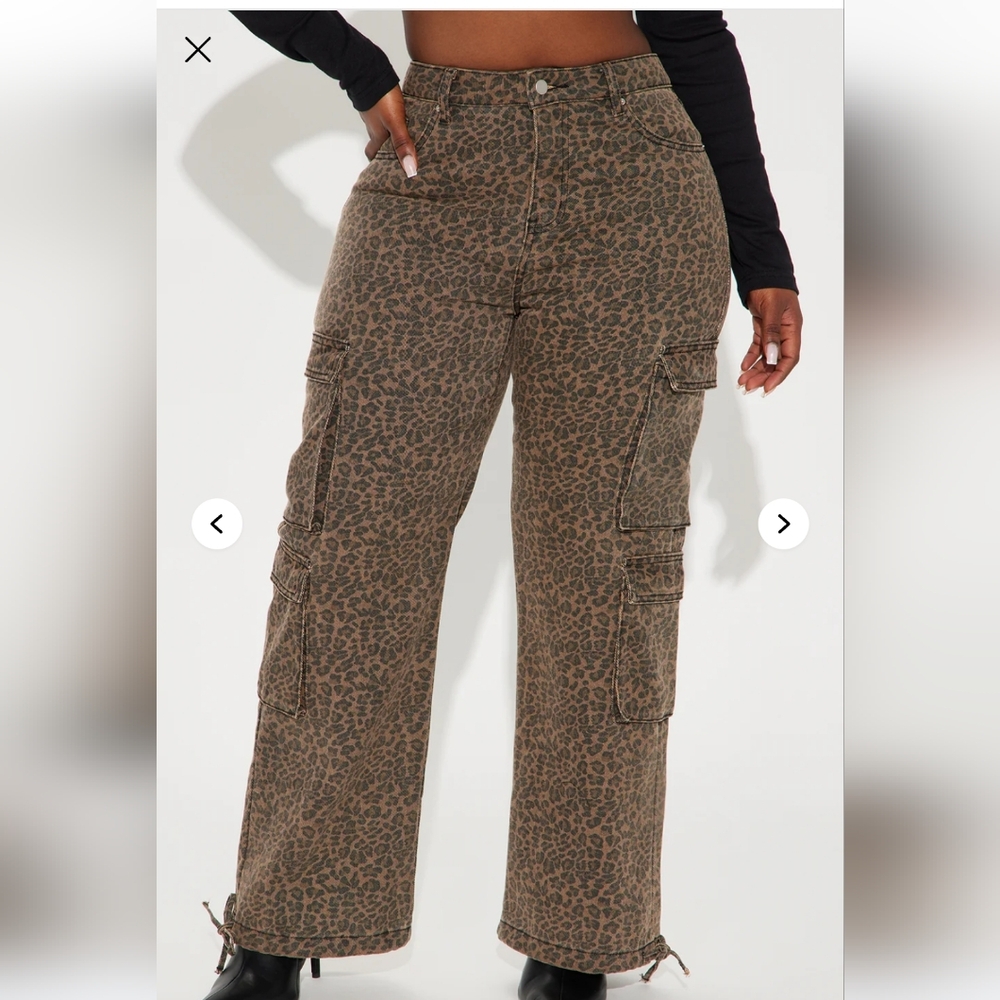 Leopard Print Cargo Jogger